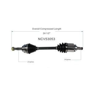 GSP North America Front Driver Side CV Axle Assembly for 1991 Nissan Sentra - NCV53053