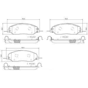 brembo Premium Ceramic Front Disc Brake Pads for Ford Mustang - P24176N