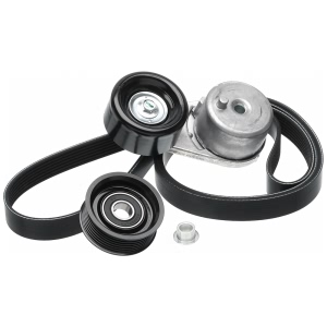 Gates Micro V Serpentine Belt Drive Component Kit for 2017 Nissan NV3500 - 90K-38378A