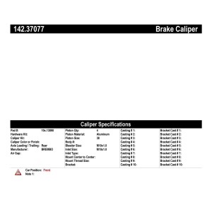 Centric Posi Quiet™ Loaded Brake Caliper for 2019 Porsche 718 Cayman - 142.37077