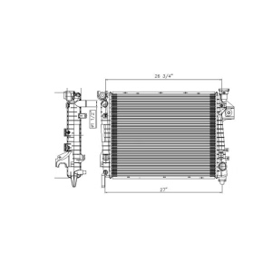 TYC Engine Coolant Radiator for 2008 Dodge Ram 3500 - 2813