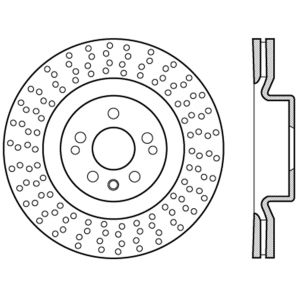 Centric Premium Vented Front Brake Rotor for Mercedes-Benz R63 AMG - 125.35104