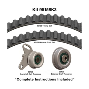 Dayco Timing Belt Kit for 1987 Mitsubishi Cordia - 95158K3