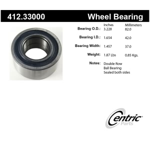 Centric Premium™ Wheel Bearing for 1986 Audi 5000 Quattro - 412.33000