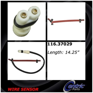 Centric Front Driver Side Brake Pad Sensor for 2007 Porsche Boxster - 116.37029