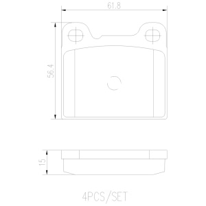 brembo Premium Ceramic Rear Disc Brake Pads for 2004 Volvo C70 - P86002N