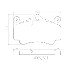 brembo Premium Ceramic Front Disc Brake Pads for 2006 Porsche 911 - P65011N