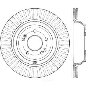 Centric Premium Vented Rear Brake Rotor for 2018 Genesis G80 - 120.51055