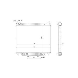 TYC Engine Coolant Radiator for Ford E-350 Econoline - 2977