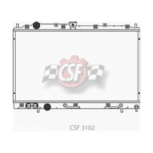 CSF Radiator for 2002 Mitsubishi Mirage - 3102