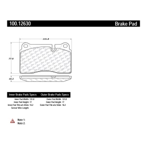 Centric Original Equipment Formula Brake Pads With Hardware for 2007 Land Rover Range Rover - 100.12630