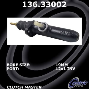 Centric Premium Clutch Master Cylinder for Audi 200 Quattro - 136.33002