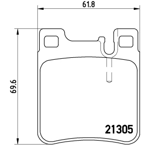 brembo Premium Low-Met OE Equivalent Rear Brake Pads for Mercedes-Benz C55 AMG - P50017