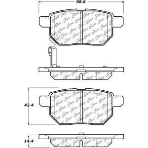 Centric Posi Quiet™ Ceramic Rear Disc Brake Pads for Toyota Prius Prime - 105.13541