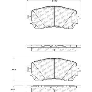 Centric Posi Quiet™ Ceramic Front Disc Brake Pads for 2017 Mazda 6 - 105.17110