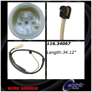 Centric Front Brake Pad Sensor for BMW 328i xDrive - 116.34067