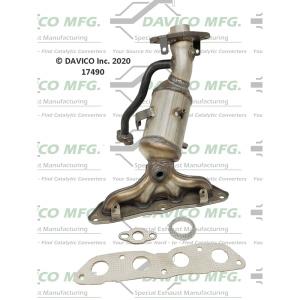 Davico Exhaust Manifold with Integrated Catalytic Converter for 2015 Toyota Prius C - 17490