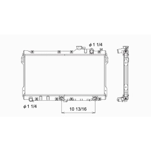 TYC Engine Coolant Radiator for Mazda Miata - 1140