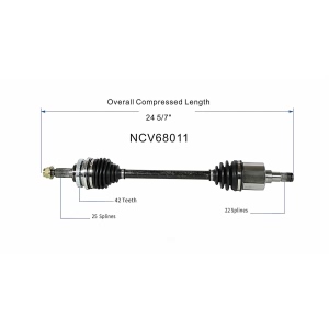 GSP North America Front Driver Side CV Axle Assembly for 1999 Suzuki Esteem - NCV68011