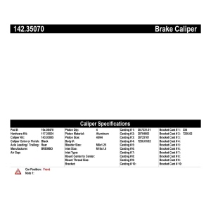 Centric Posi Quiet™ Loaded Brake Caliper for 1993 Mercedes-Benz 600SL - 142.35070