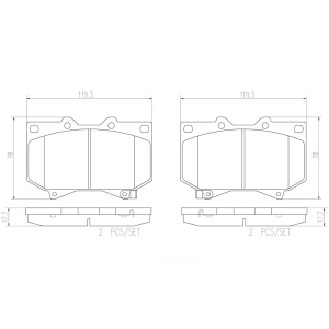 brembo Premium Ceramic Front Disc Brake Pads for 2002 Toyota Sequoia - P83118N