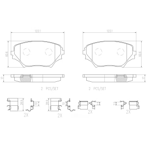 brembo Premium Ceramic Front Disc Brake Pads for 2003 Toyota RAV4 - P83055N