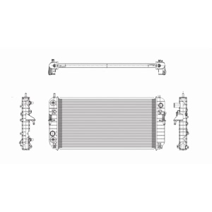 TYC Engine Coolant Radiator for 2008 Cadillac DTS - 2853
