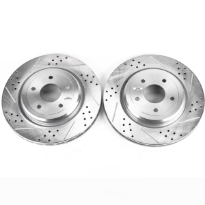 Power Stop PowerStop Evolution Performance Drilled, Slotted& Plated Brake Rotor Pair for 2007 Chevrolet Corvette - AR82114XPR