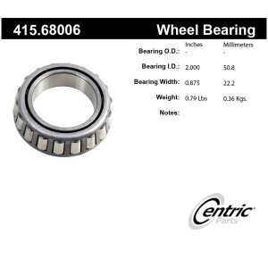 Centric Premium™ Rear Driver Side Outer Wheel Bearing for Jeep J20 - 415.68006