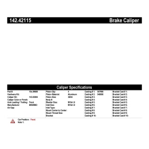 Centric Posi Quiet™ Loaded Brake Caliper for 2004 Infiniti G35 - 142.42115