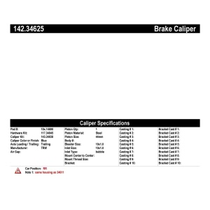 Centric Posi Quiet™ Loaded Brake Caliper for 2014 BMW M6 - 142.34625