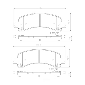 brembo Premium Ceramic Rear Disc Brake Pads for 2005 GMC Savana 1500 - P10055N