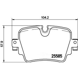 brembo Premium Ceramic Rear Disc Brake Pads for 2014 Jaguar F-Type - P36032N