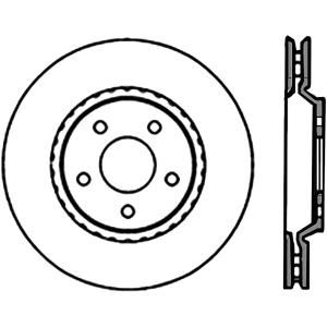 Centric Premium™ Brake Rotor for 2006 Pontiac G6 - 125.62078