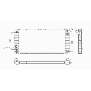 TYC Engine Coolant Radiator for 1995 Cadillac Seville - 1482
