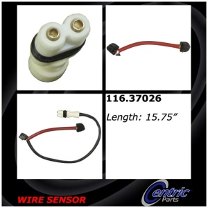 Centric Front Driver Side Brake Pad Sensor for 2007 Porsche Boxster - 116.37026