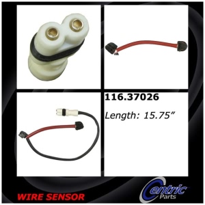 Centric Front Driver Side Brake Pad Sensor for 2011 Porsche Cayman - 116.37026