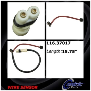 Centric Rear Brake Pad Sensor for Porsche 968 - 116.37017