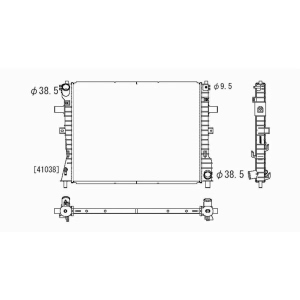 TYC Engine Coolant Radiator for Lincoln Town Car - 2610