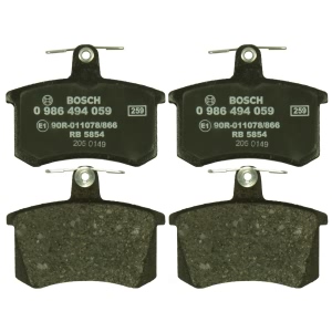 Bosch EuroLine™ Semi-Metallic Rear Disc Brake Pads for 1997 Audi A8 Quattro - 0986494059