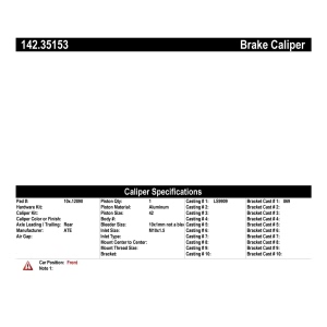 Centric Posi Quiet™ Loaded Brake Caliper for 2010 Mercedes-Benz CL63 AMG - 142.35153