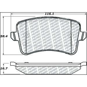 Centric Posi Quiet Pro™ Semi-Metallic Rear Disc Brake Pads for 2010 Audi A4 Quattro - 500.13860