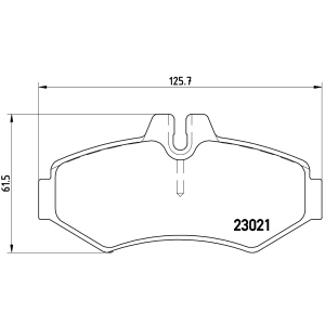 brembo Premium Low-Met OE Equivalent Rear Brake Pads for 2006 Dodge Sprinter 3500 - P50020