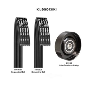 Dayco Serpentine Belt Kit for 1999 Infiniti I30 - 5060431K1