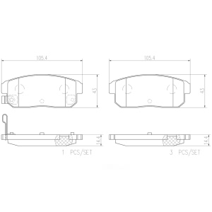 brembo Premium Ceramic Rear Disc Brake Pads for Mazda RX-8 - P49035N
