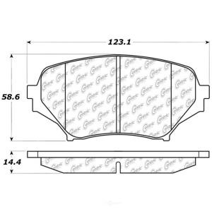 Centric Posi Quiet™ Semi-Metallic Front Disc Brake Pads for 2011 Mazda MX-5 Miata - 104.11790