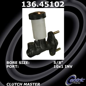 Centric Premium™ Clutch Master Cylinder for Mazda RX-7 - 136.45102