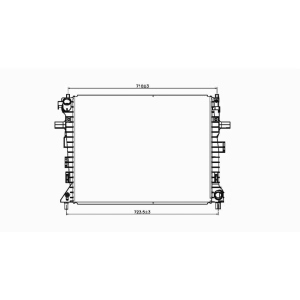 TYC Engine Coolant Radiator for 2008 Ford Crown Victoria - 2852