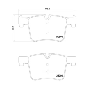 brembo Premium Low-Met OE Equivalent Front Brake Pads for 2015 BMW X4 - P06075