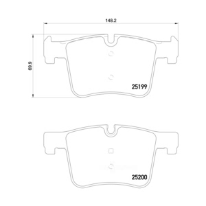 brembo Premium Low-Met OE Equivalent Front Brake Pads for 2018 BMW 328d - P06075